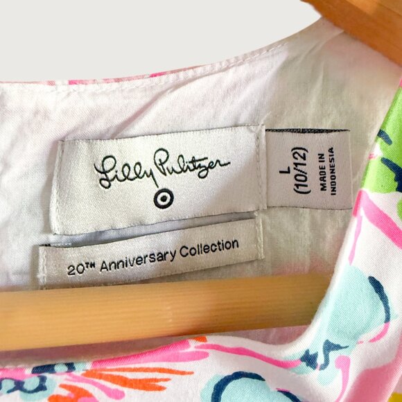 Lilly Pulitzer X Target Sleeveless Summer Shift Dress Lace Girls 10-12 L Pink - Picture 8 of 9